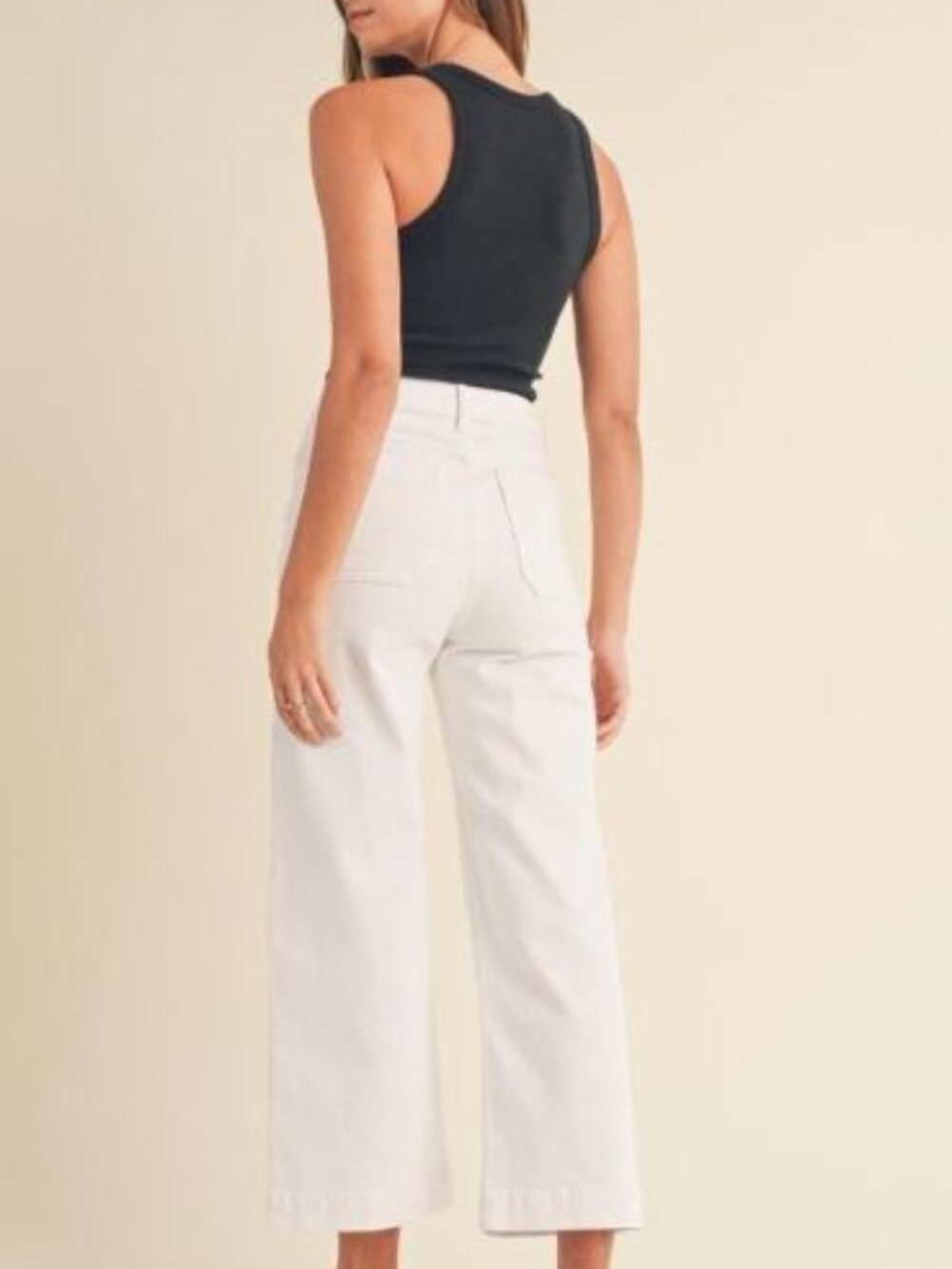JBD Eve Utility High Rise Wide Leg Jeans White Women’s Size 28 DP649 Retail $74 - Picture 2 of 12